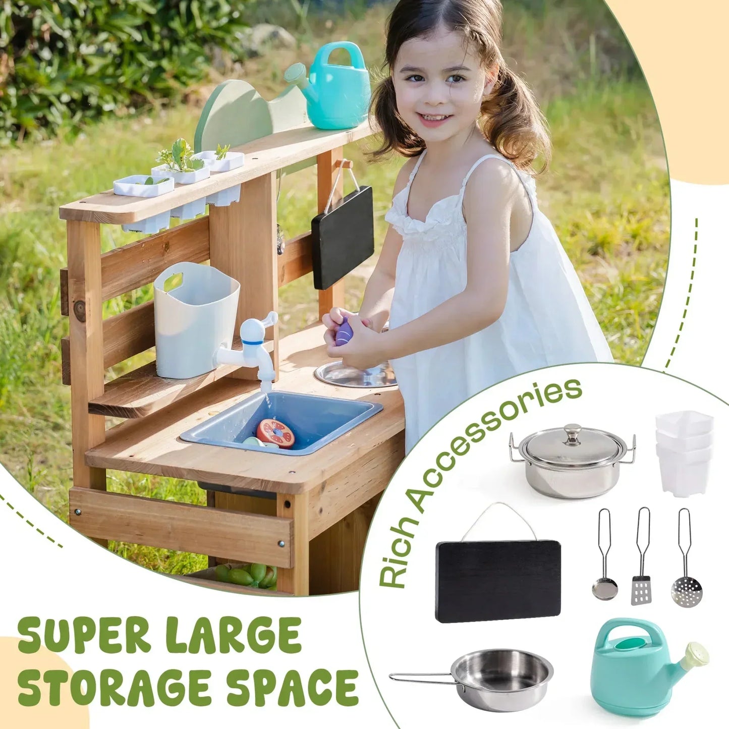 Wooden Outdoor Mud Kitchen